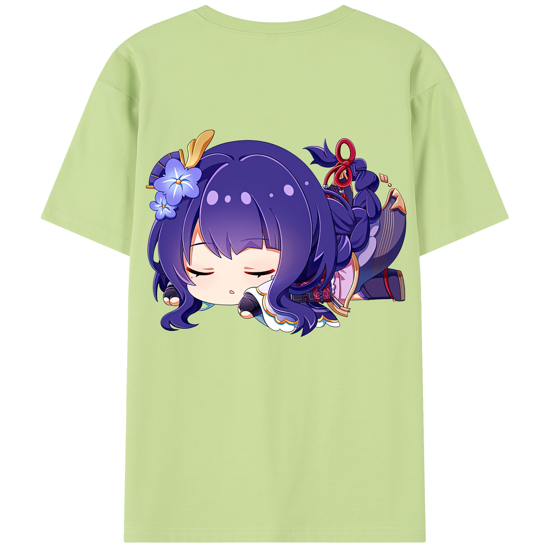 げんし神 雷電将軍 らいでんしょうぐん genshin Raiden Shogun 綿100％半袖Tシャツ（背面プリント）